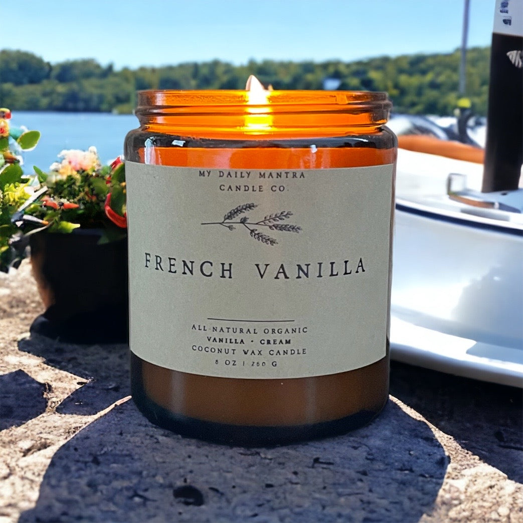 French Vanilla 100 % coconut wax candle
