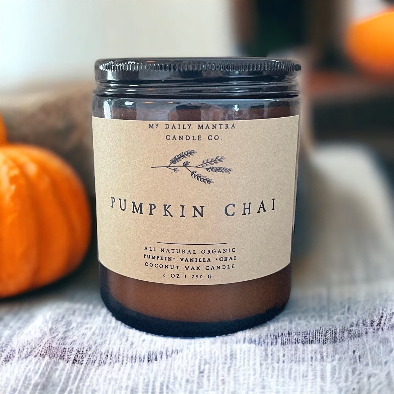 Pumpkin Chai 100% pure coconut wax candle