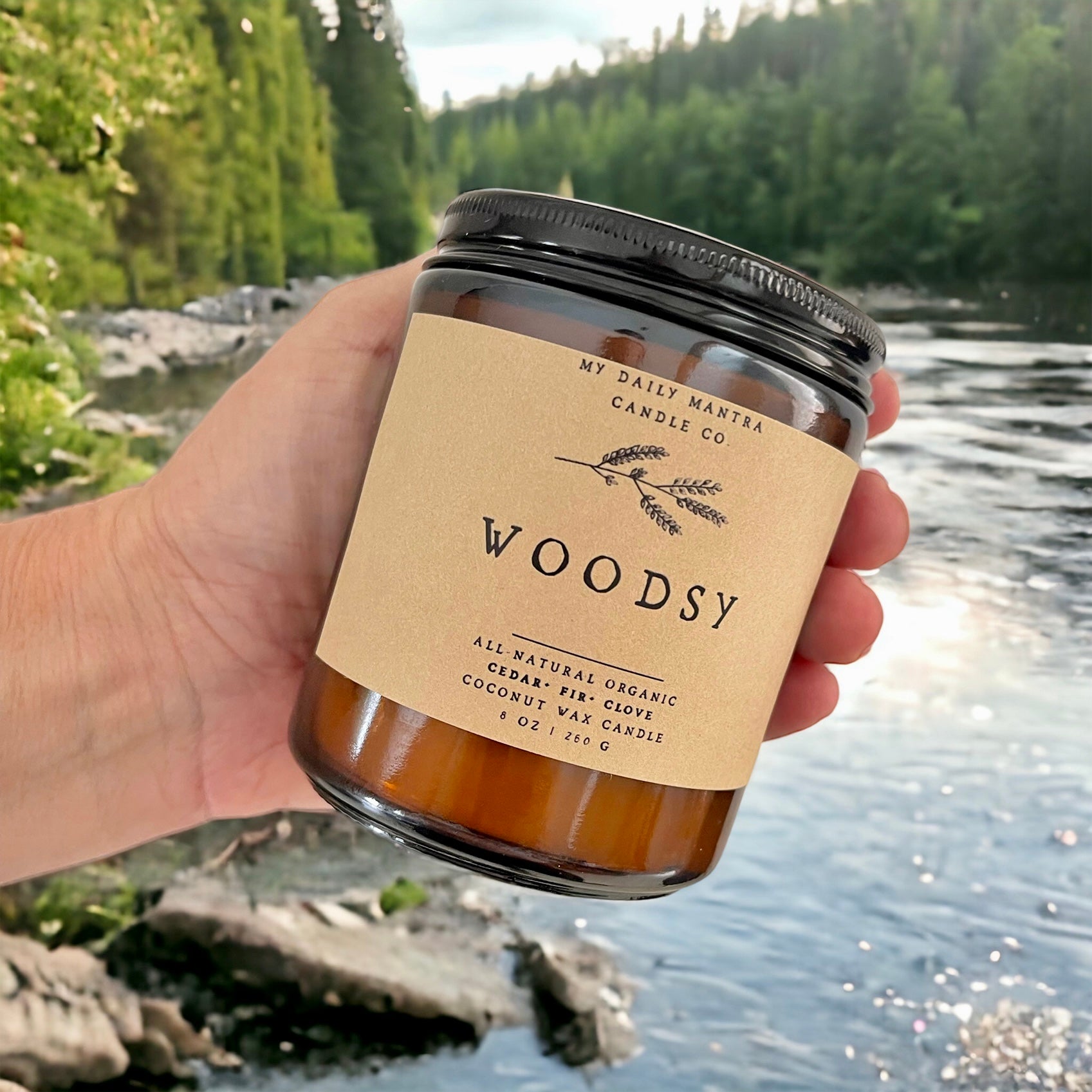 Woodsy 100% coconut wax candle